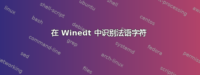 在 Winedt 中识别法语字符