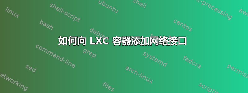 如何向 LXC 容器添加网络接口