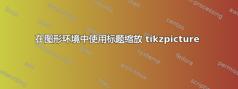 在图形环境中使用标题缩放 tikzpicture