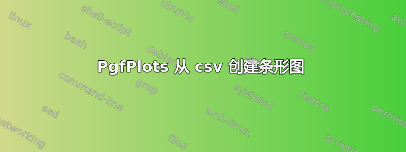 PgfPlots 从 csv 创建条形图