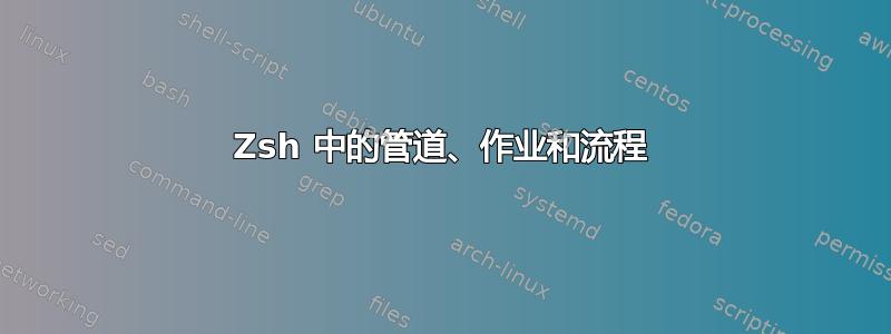 Zsh 中的管道、作业和流程