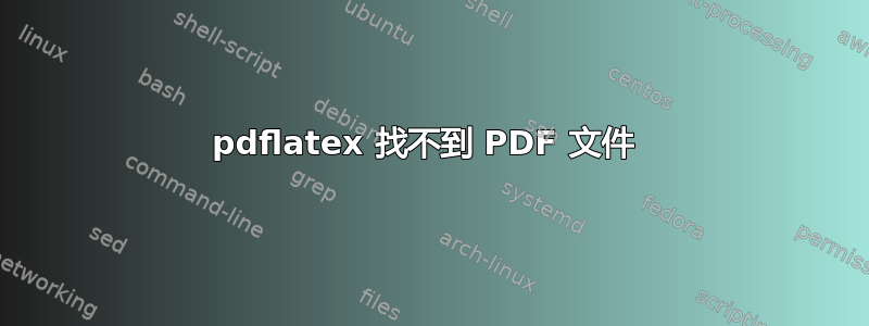 pdflatex 找不到 PDF 文件 