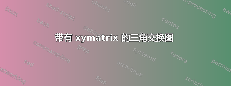 带有 xymatrix 的三角交换图