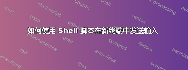 如何使用 Shell 脚本在新终端中发送输入