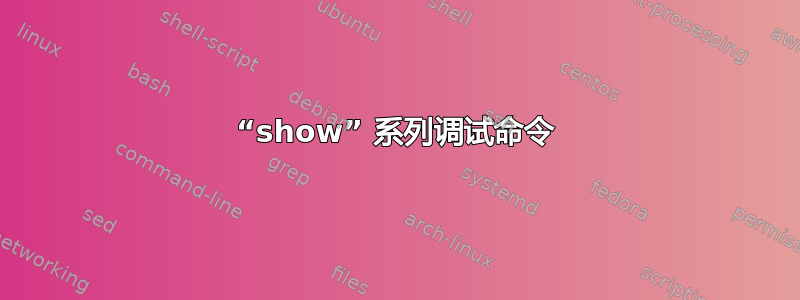 “show” 系列调试命令