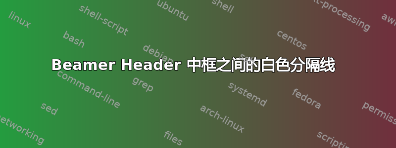 Beamer Header 中框之间的白色分隔线 