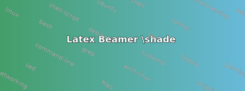 Latex Beamer \shade