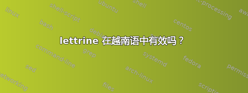 lettrine 在越南语中有效吗？