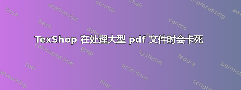 TexShop 在处理大型 pdf 文件时会卡死