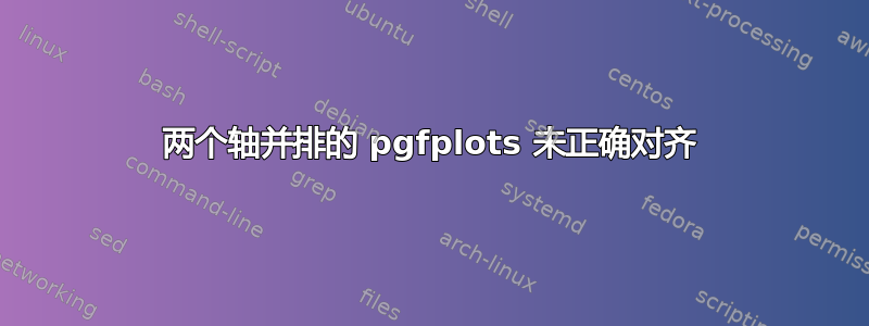 两个轴并排的 pgfplots 未正确对齐