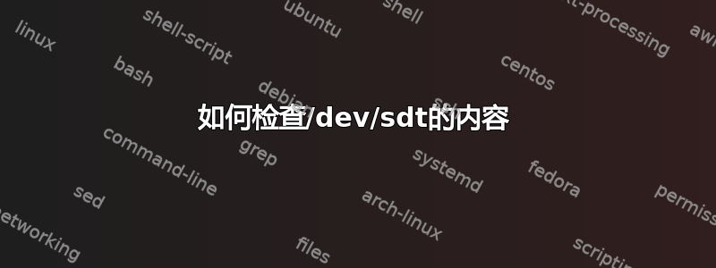 如何检查/dev/sdt的内容