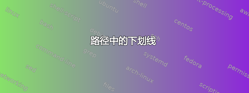 路径中的下划线