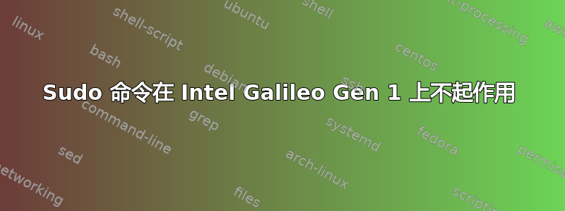 Sudo 命令在 Intel Galileo Gen 1 上不起作用