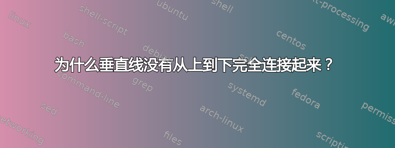 为什么垂直线没有从上到下完全连接起来？