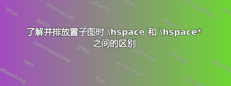 了解并排放置子图时 \hspace 和 \hspace* 之间的区别