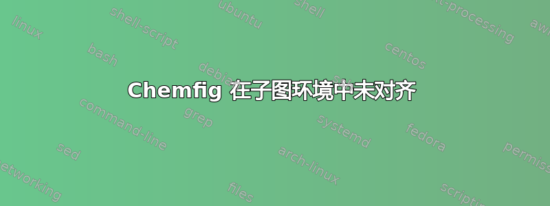 Chemfig 在子图环境中未对齐