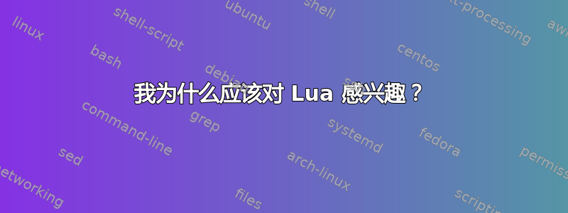 我为什么应该对 Lua 感兴趣？