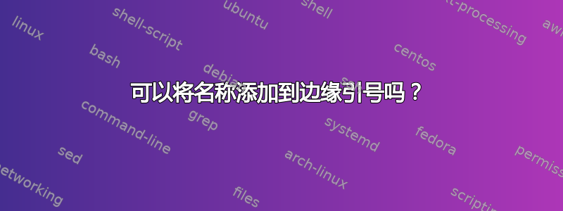 可以将名称添加到边缘引号吗？