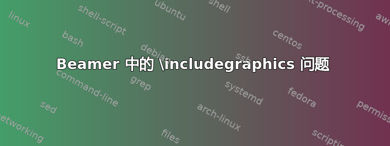 Beamer 中的 \includegraphics 问题