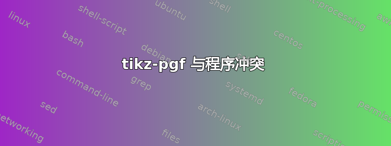 tikz-pgf 与程序冲突