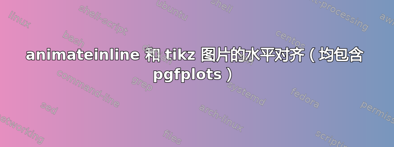 animateinline 和 tikz 图片的水平对齐（均包含 pgfplots）