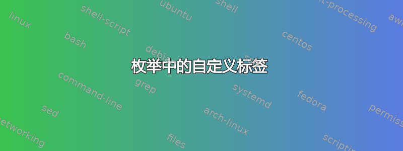 枚举中的自定义标签