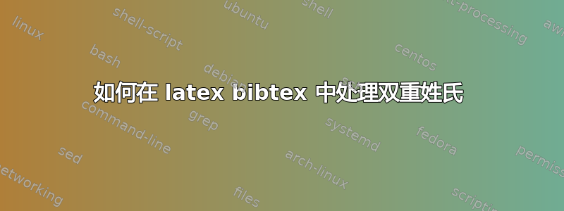 如何在 latex bibtex 中处理双重姓氏