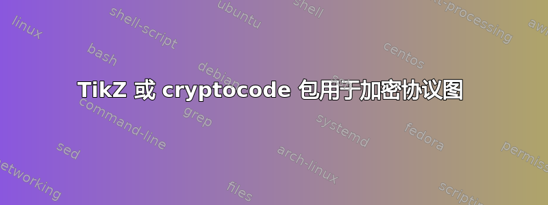 TikZ 或 cryptocode 包用于加密协议图