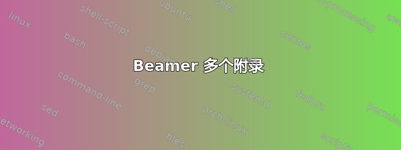 Beamer 多个附录