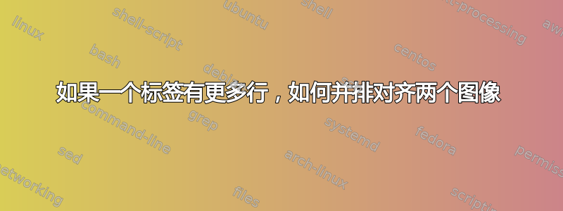 如果一个标签有更多行，如何并排对齐两个图像