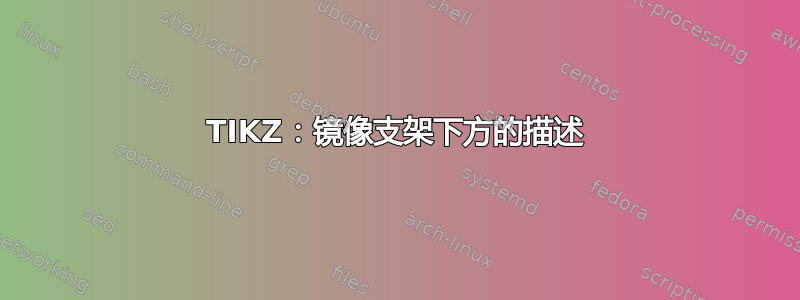 TIKZ：镜像支架下方的描述