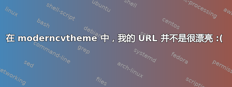 在 moderncvtheme 中，我的 URL 并不是很漂亮 :(