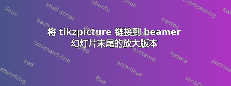 将 tikzpicture 链接到 beamer 幻灯片末尾的放大版本