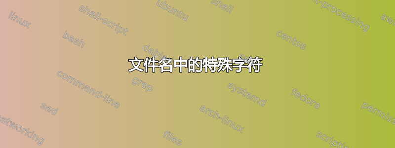 文件名中的特殊字符