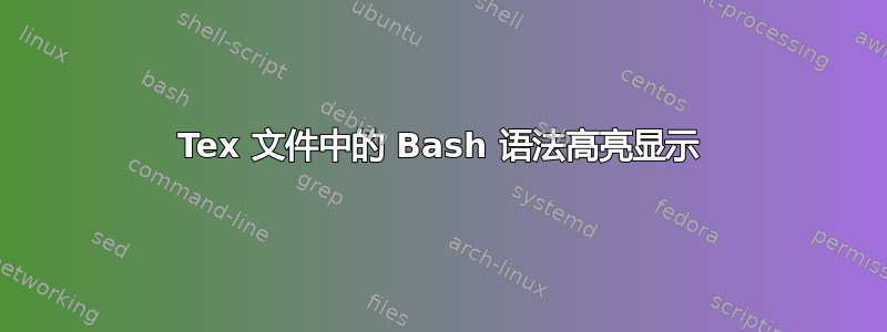 Tex 文件中的 Bash 语法高亮显示