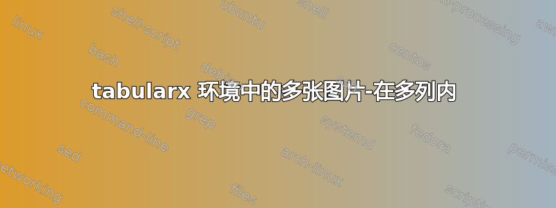 tabularx 环境中的多张图片-在多列内