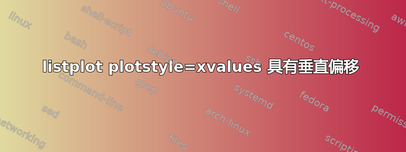 listplot plotstyle=xvalues 具有垂直偏移