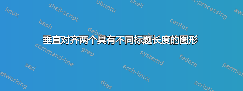 垂直对齐两个具有不同标题长度的图形