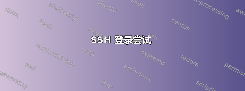 SSH 登录尝试