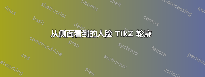 从侧面看到的人脸 TikZ 轮廓