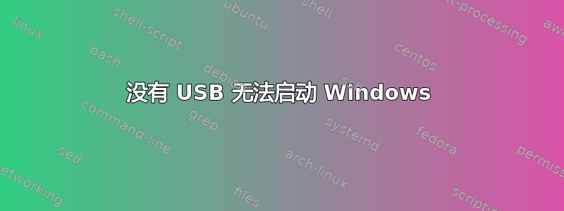 没有 USB 无法启动 Windows