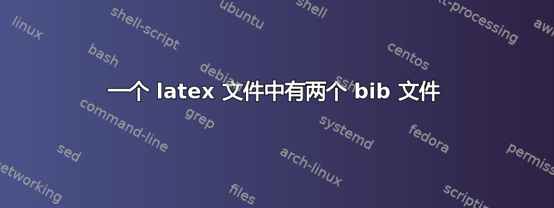 一个 latex 文件中有两个 bib 文件