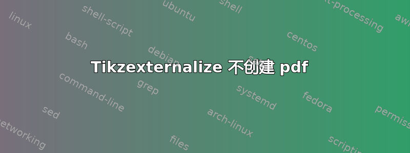 Tikzexternalize 不创建 pdf 