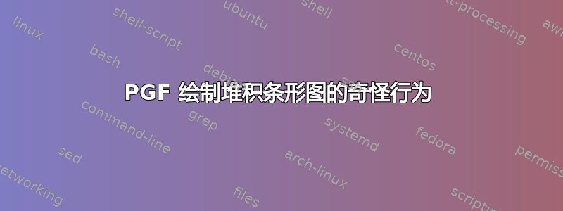 PGF 绘制堆积条形图的奇怪行为