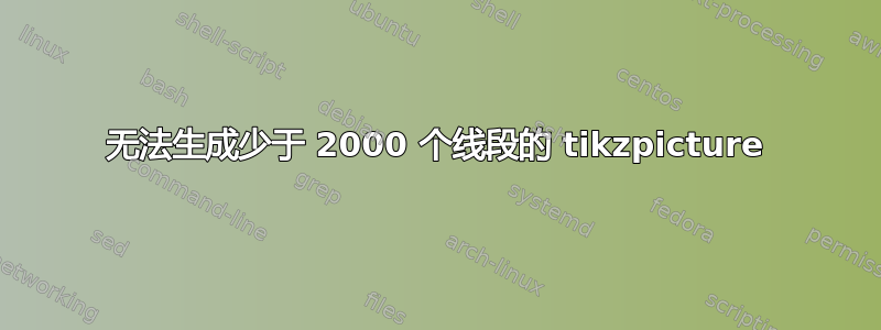 无法生成少于 2000 个线段的 tikzpicture