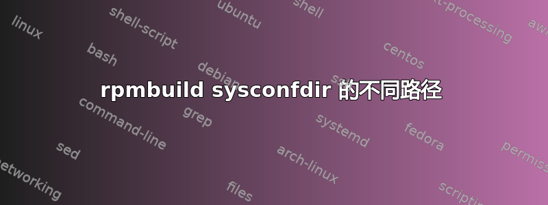 rpmbuild sysconfdir 的不同路径