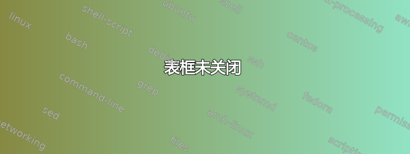 表框未关闭