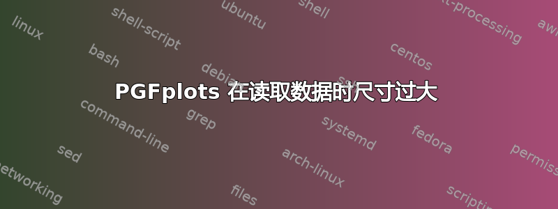 PGFplots 在读取数据时尺寸过大