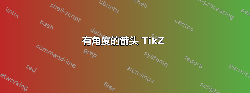 有角度的箭头 TikZ