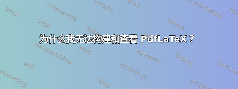 为什么我无法构建和查看 PdfLaTeX？